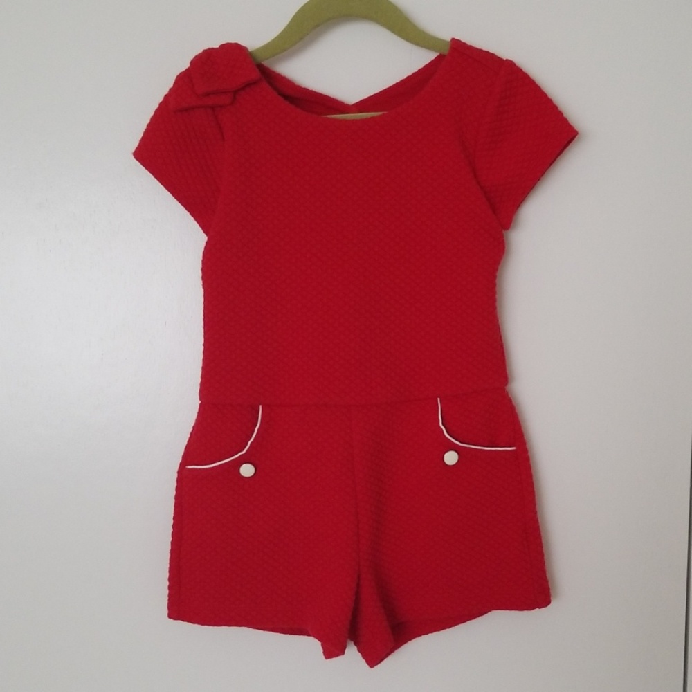 Little girl one piece shorts romper